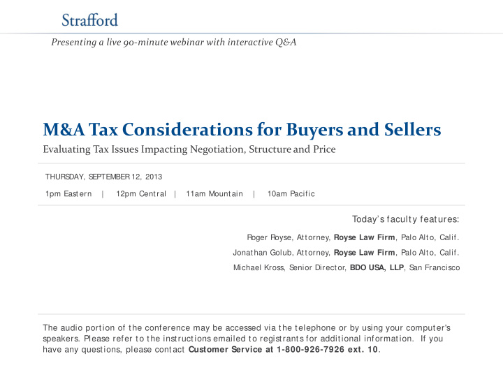 m a tax considerations for buyers and sellers evaluating