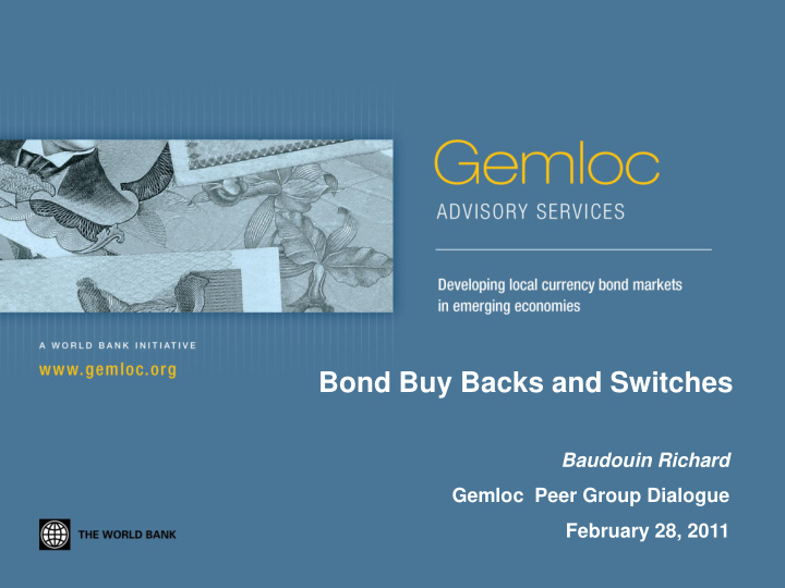 bond buy backs and switches