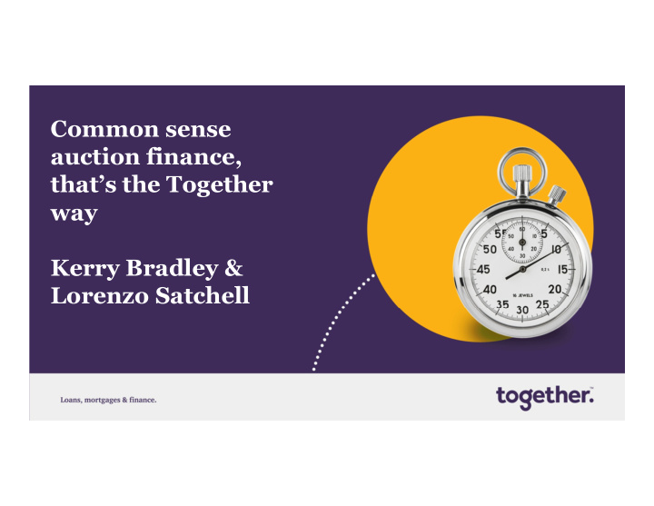 common sense auction finance that s the together way