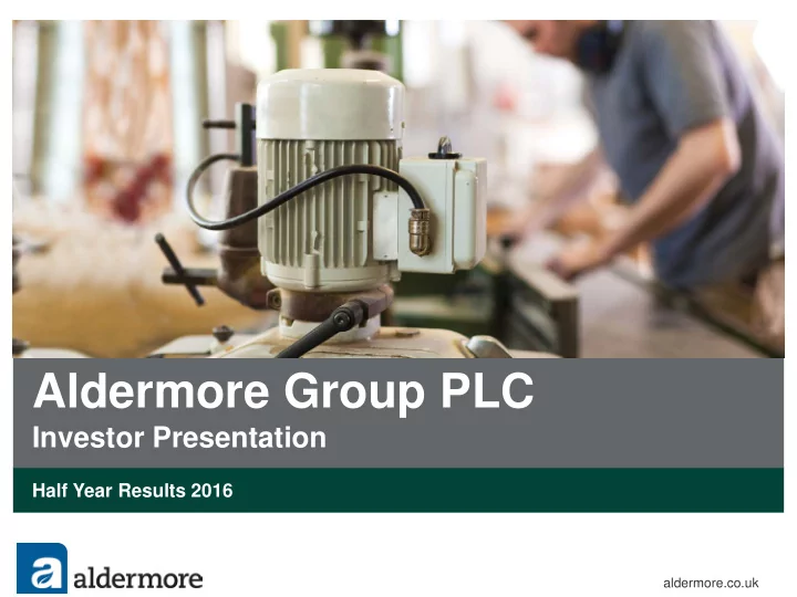 aldermore group plc