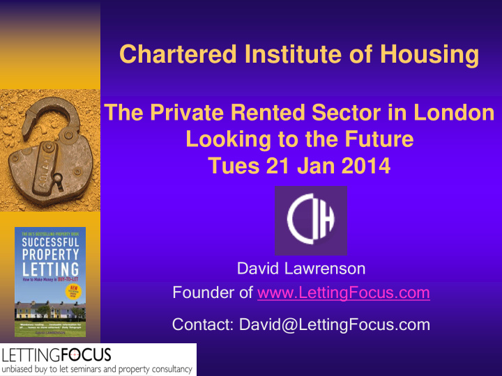 chartered institute of housing the private rented sector