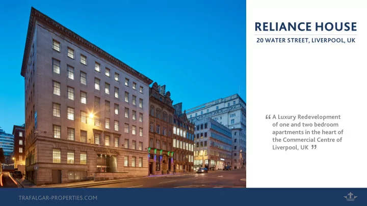 a luxury redevelopment of one and two bedroom apartments