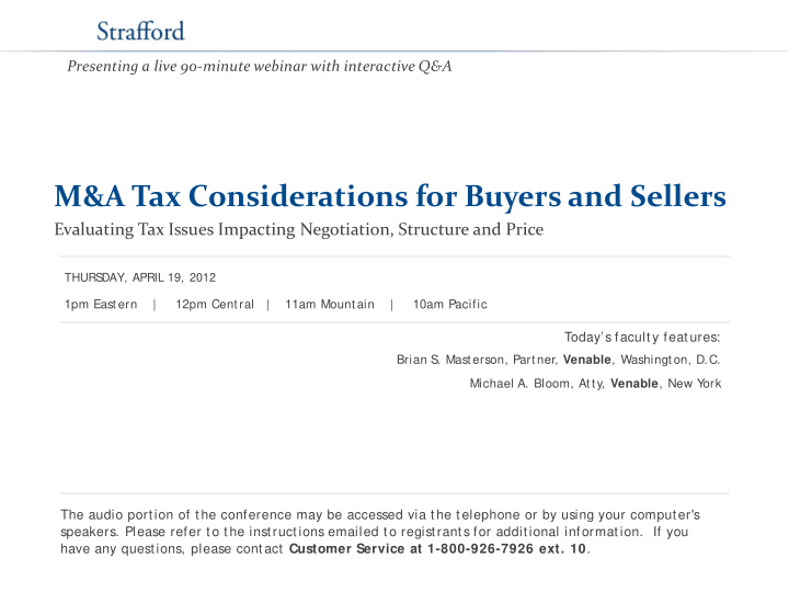 m a tax considerations for buyers and sellers