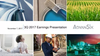 3Q 2017 Earnings Presentation  November 7, 2017  Forward Looking Statements  2 This presentation