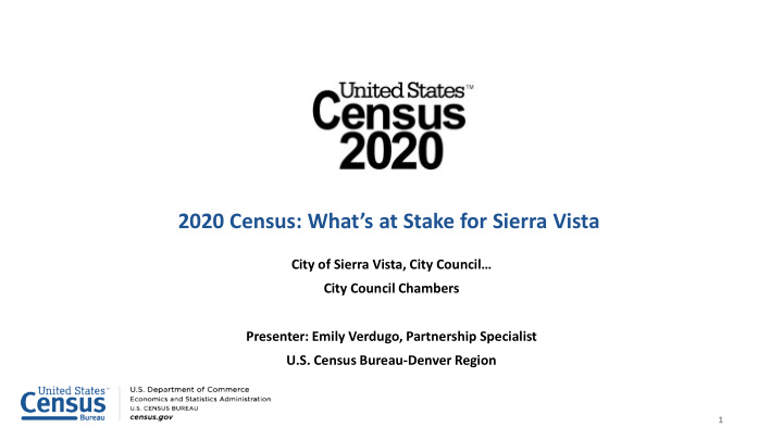 2020 census what s at stake for sierra vista