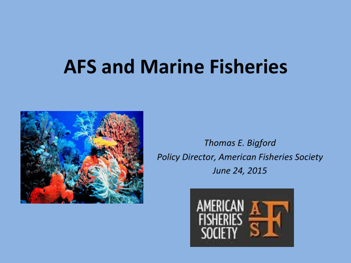 afs and marine fisheries