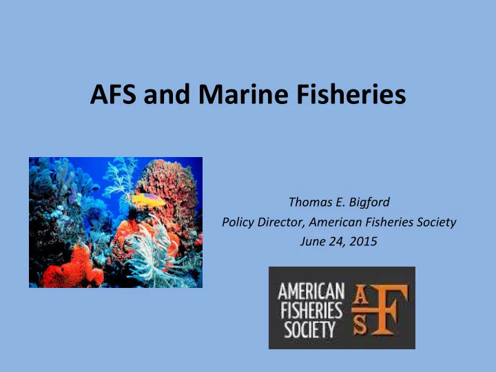 afs and marine fisheries