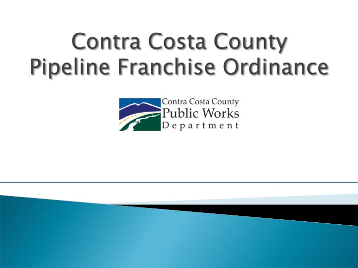 the ordinance applies to pipelines in contra costa county