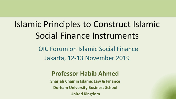 social finance instruments