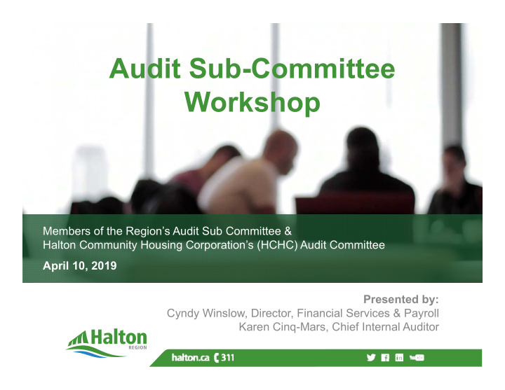 audit sub committee workshop