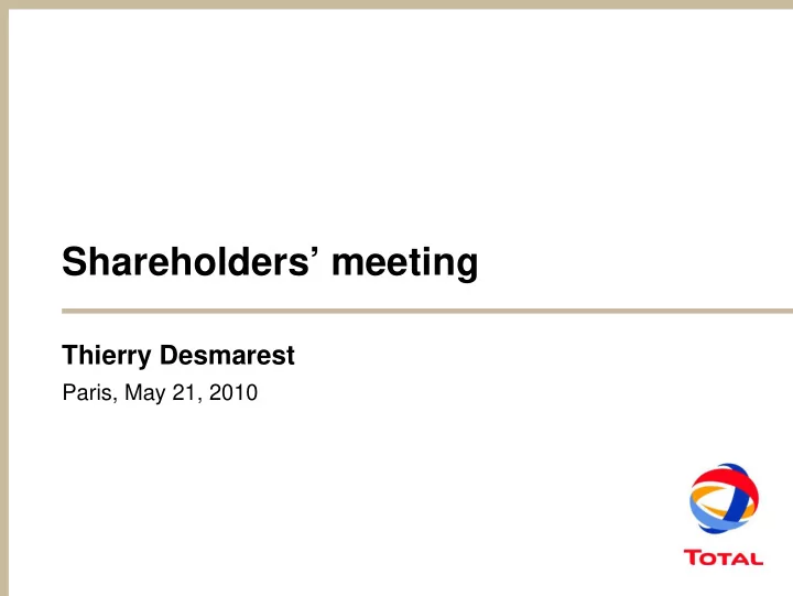 shareholders meeting