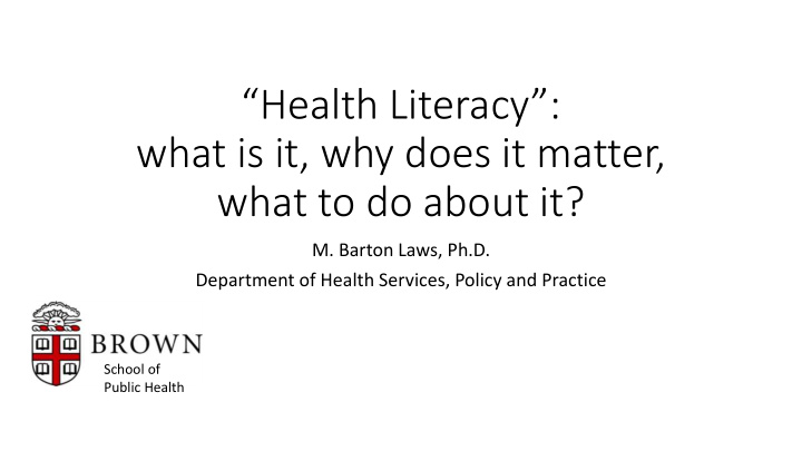 health literacy what is it why does it matter what to do