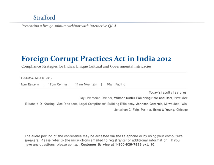 foreign corrupt practices act in india 2012