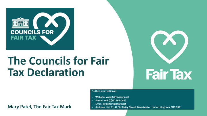 the councils for fair tax declaration