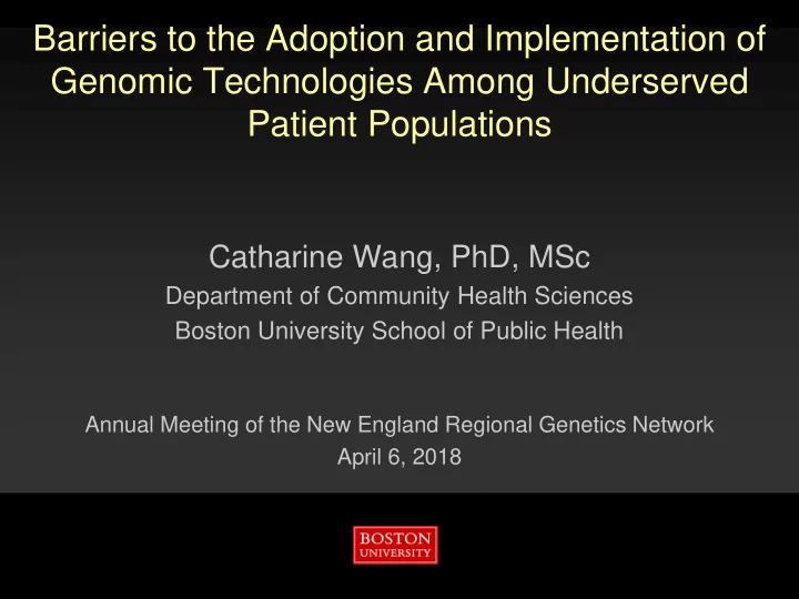 barriers to the adoption and implementation of