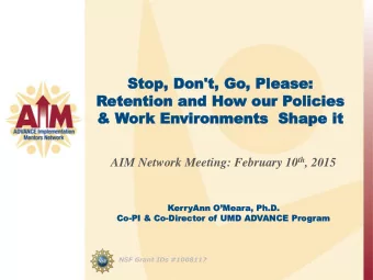 Ret  eten  entio  tion  n an  and  d Ho  How ou  w our  r Policies  olicies  &amp; W  &amp; Wor