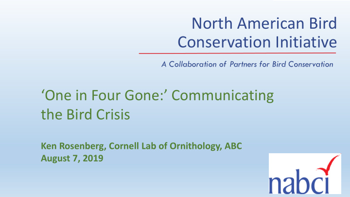 north american bird conservation initiative