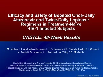 CASTLE: 48-  -Week Results  Week Results  CASTLE: 48 J. M. Molina, 1 J. Andrade-Villanueva, 2 J.