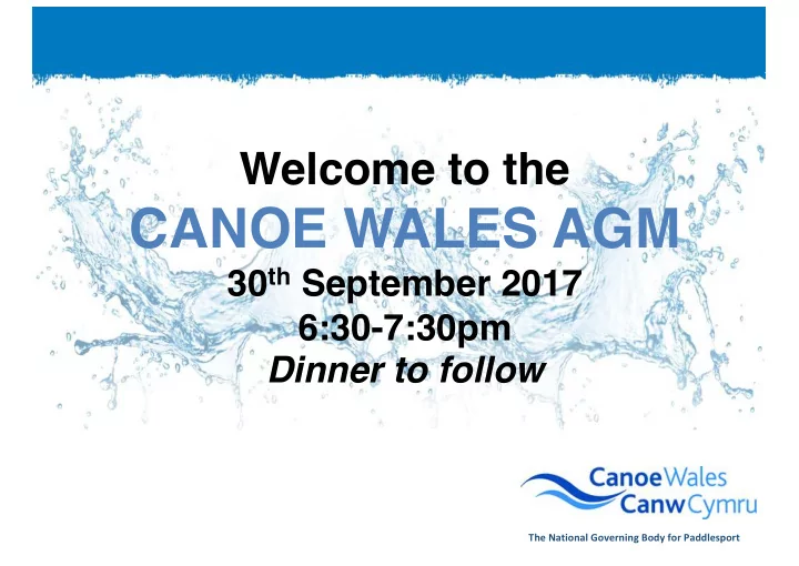 canoe wales agm