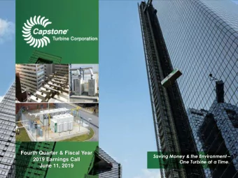 Fourth Quarter &amp; Fiscal Year Saving Money &amp; the Environment   2019 Earnings Call  One