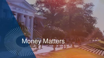 Money Matters  WHAT SFS DOES FOR STUDENTS AND PARENTS  Student Accounts/Billing  Need-Based