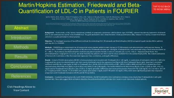 Quantification of LDL-C in Patients in FOURIER Seth S. Martin, M.D., M.H.S., 1 Robert P. Giugliano,