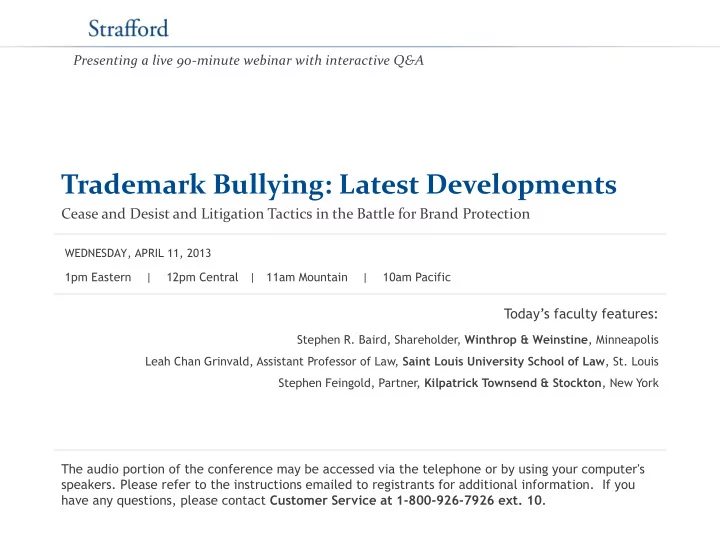trademark bullying latest developments