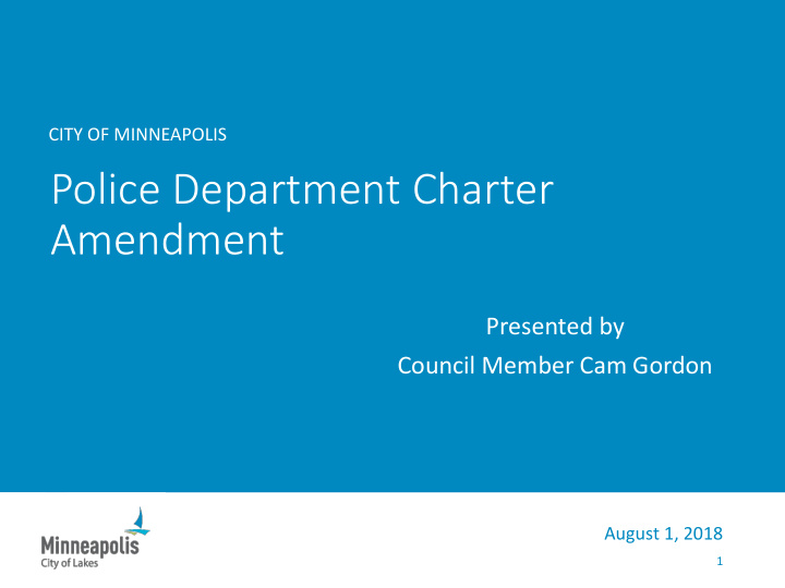 police department charter amendment