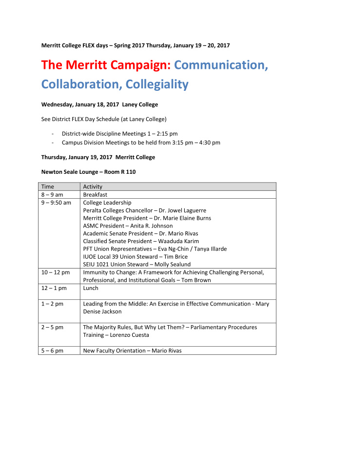 the merritt campaign communication collaboration