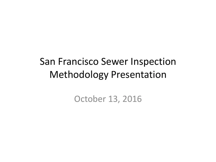 methodology presentation
