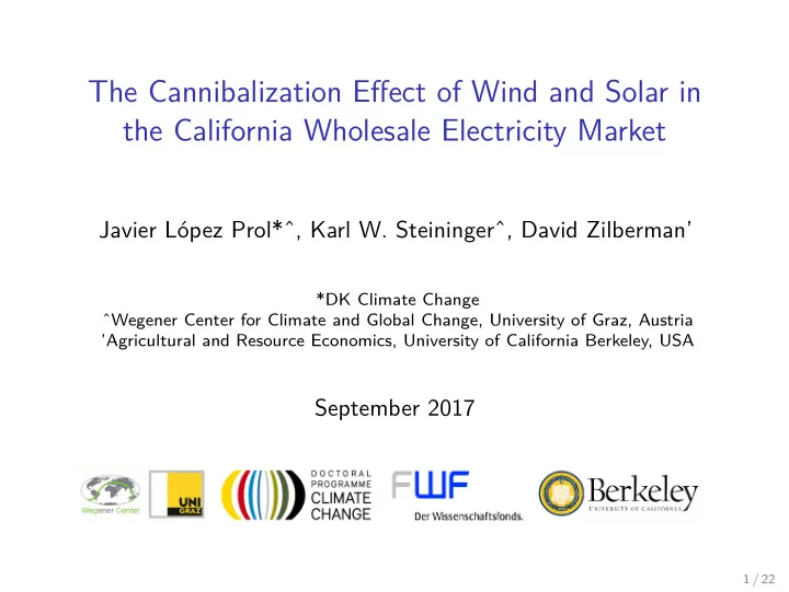 the cannibalization effect of wind and solar in the