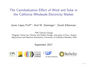 The Cannibalization Effect of Wind and Solar in  the California Wholesale Electricity Market