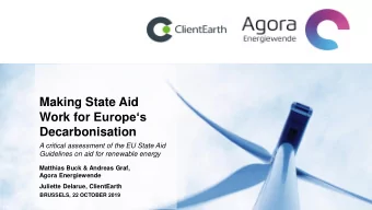 Making State Aid Work for Europes  Decarbonisation  A critical assessment of the EU State Aid