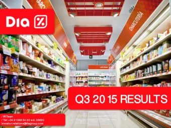 Q3  Q3 2015 RESULTS  /  / IR Team  / Tel: +34 91  398 54 0 0  ext. 33890  investor.relations@