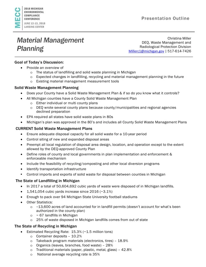 material management