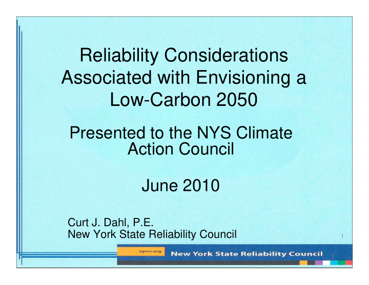 reliability considerations associated with envisioning a