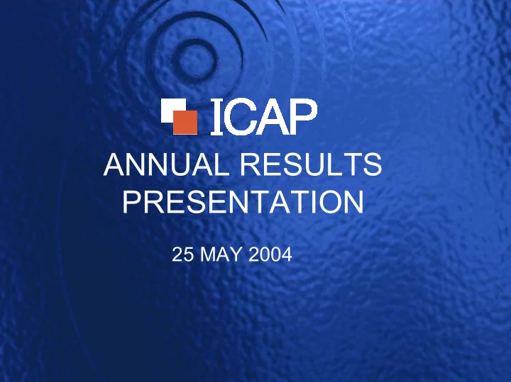annual results presentation