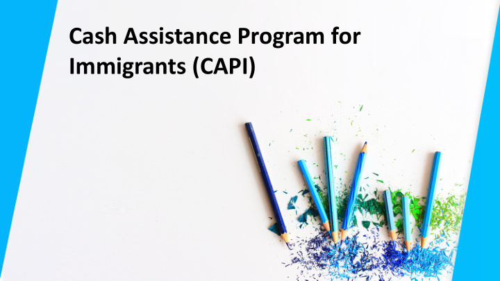 cash assistance program for immigrants capi brief history