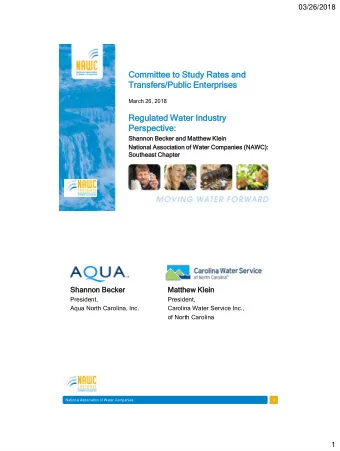 Committ  ittee  e to Study  udy Rates  es and  Trans  nsfers  ers/Publi  Public Enterprises