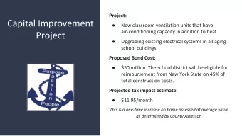 Capital Improvement    New classroom ventilation units that have  air-conditioning capacity in