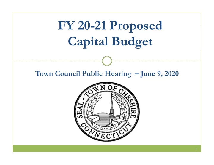 fy 20 21 proposed capital budget