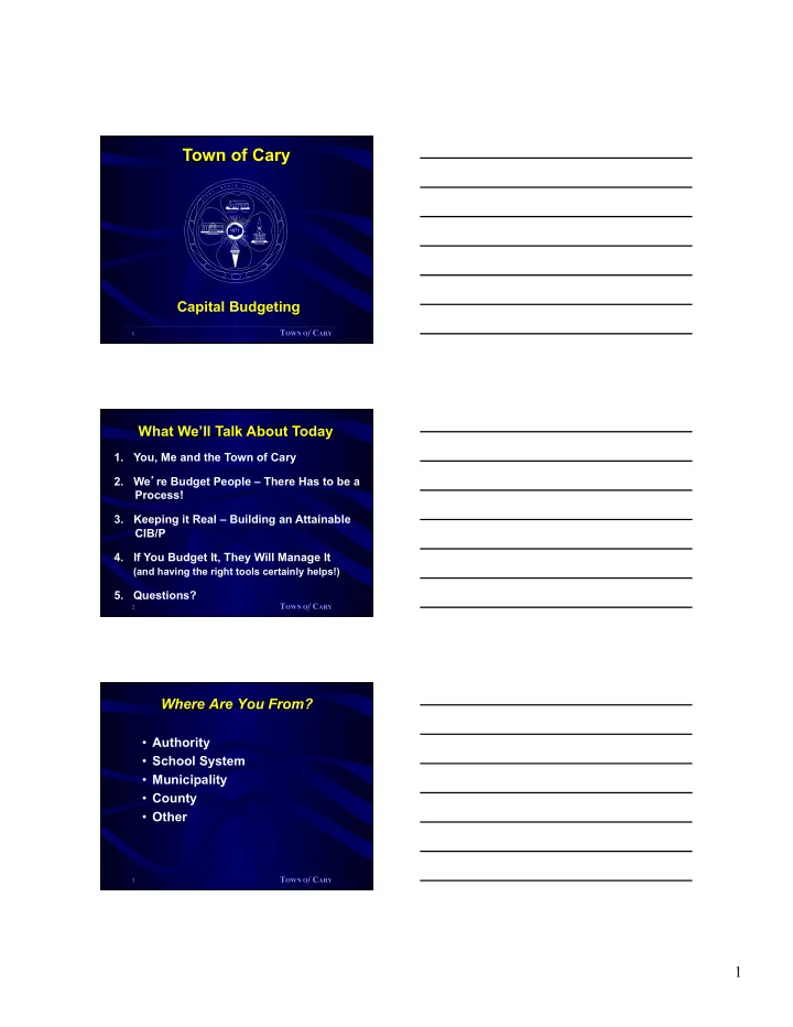 town of cary