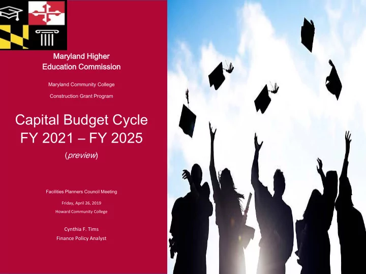 capital budget cycle fy 2021 fy 2025
