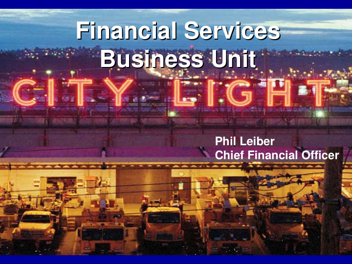 financial services financial services business unit