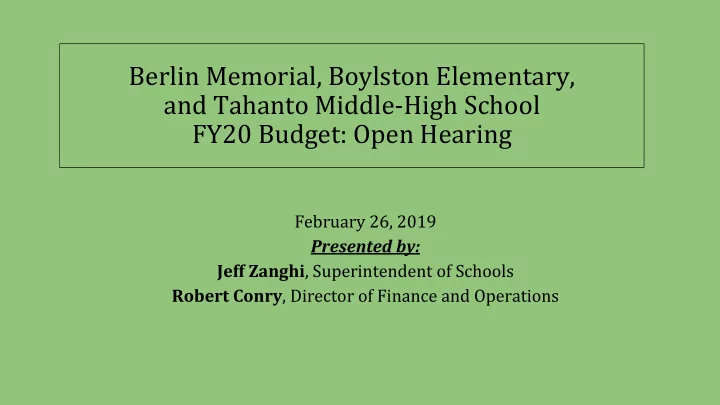 berlin memorial boylston elementary and tahanto middle