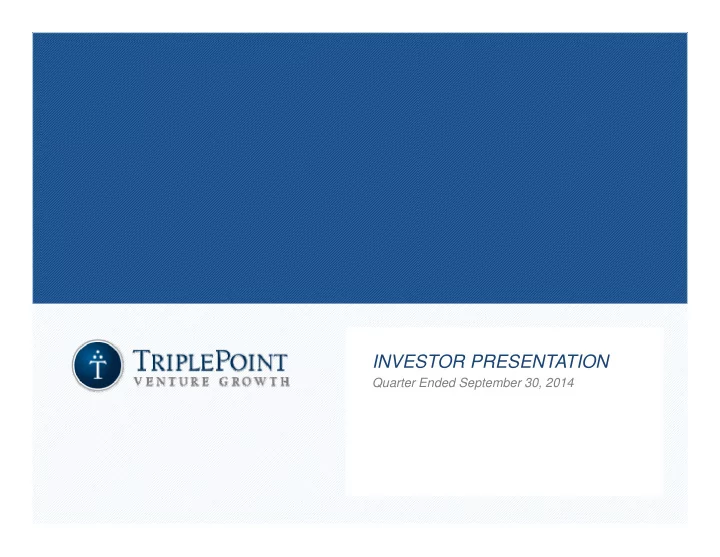 investor presentation