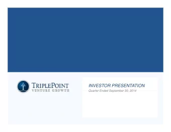INVESTOR PRESENTATION  Quarter Ended September 30 2014  Quarter Ended September 30, 2014 FORWARD