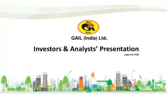 Investors &amp; Analysts Presentation  Upto H1 FY20  1 Physical Performance  Gas Volume Trend