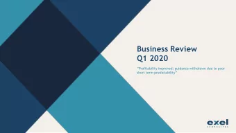 Business Review  Q1 2020 Profitability improved; guidance withdrawn due to poor  short term