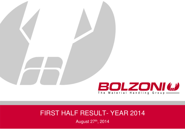 first half result year 2014